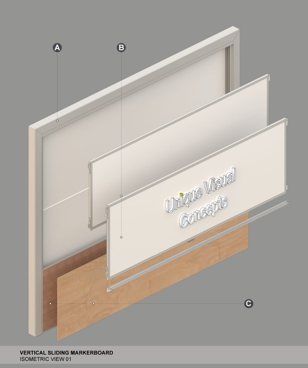 Custom vertical sliders with kick panel